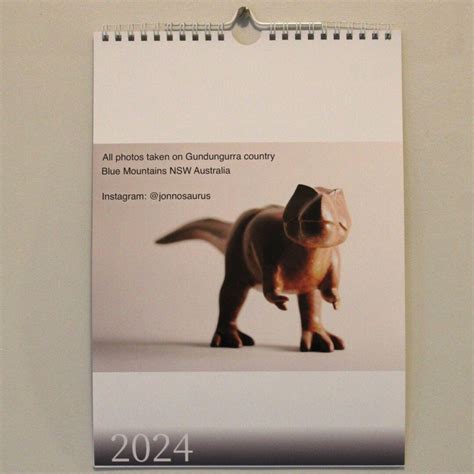 2024 Dinosaur Calendar Etsy