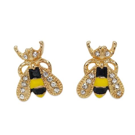 Crystal Bee Stud Earrings for Women - BeeKeepShop