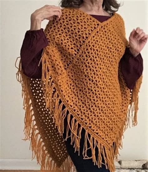 Crochet Poncho Pattern Crochet Womens Poncho Easy Etsy Canada