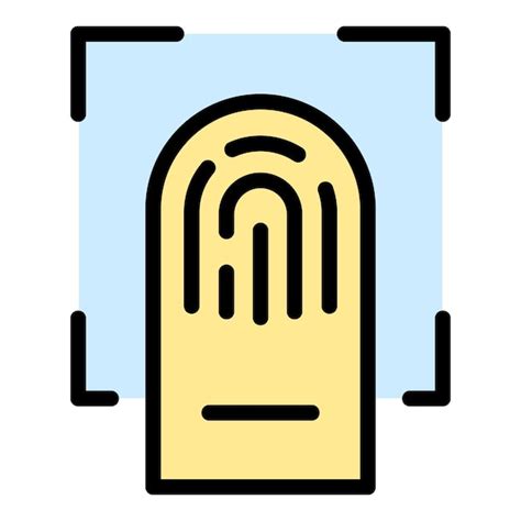 Premium Vector Fingerprint Identification Icon Outline Vector