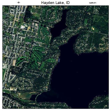 Aerial Photography Map of Hayden Lake, ID Idaho