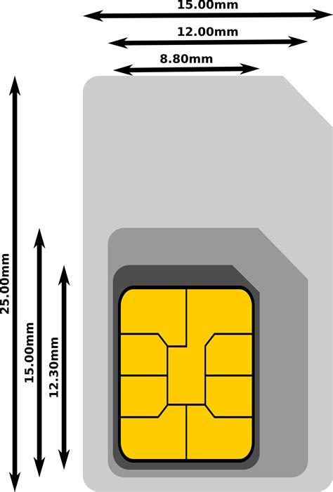 Cellular Sim Card Estimated Dimensions Png Icons In Packs Svg Download