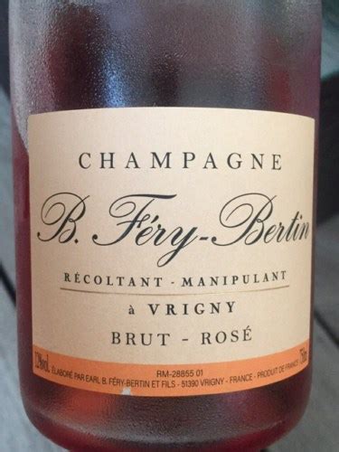 B Féry Bertin Fils Brut Rosé Champagne Vivino Singapura