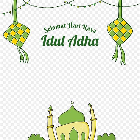 Gambar Templat Selamat Hari Raya Idul Adha Dengan Elemen Masjid Dan