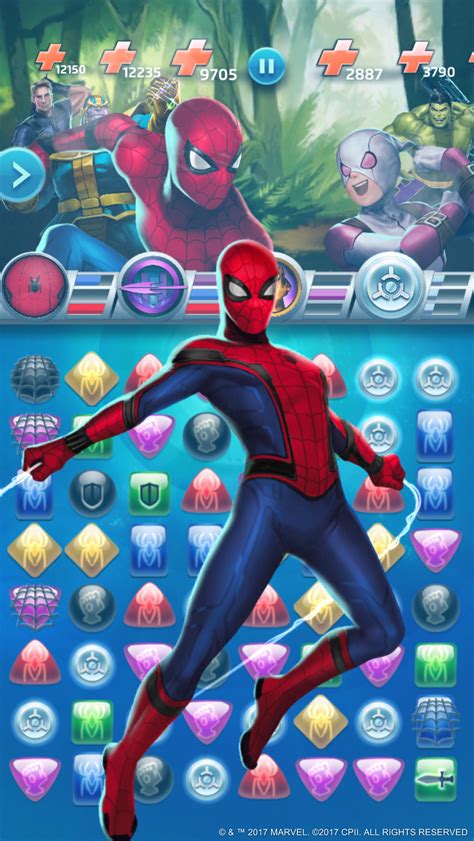 Marvel Puzzle Quest Celebrates Spider Man Homecoming Gamezebo