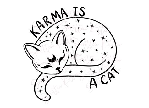 Taylor Inspired Karma Is A Cat Png And Svg File The Eras Tour