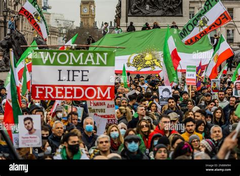 London Uk 11th Feb 2023 A Protest Under The Slogan “women Life