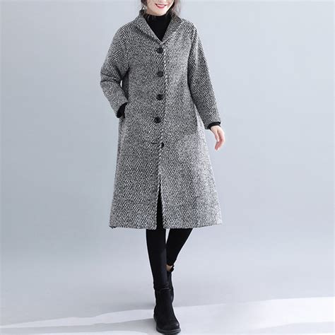 Women’s Long Single Breasted Woolen Coat Beefygoods