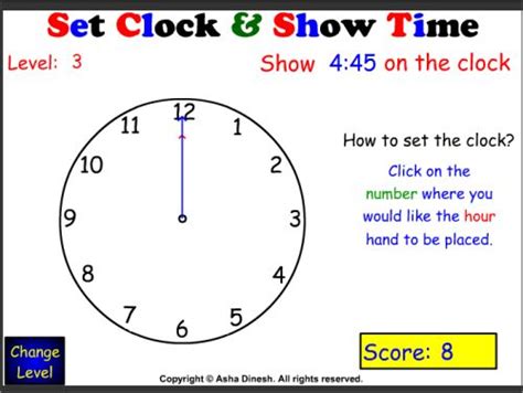 Set Clock and Show Time