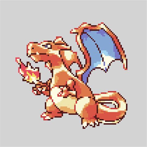 Pixel Art Pokemon Charizard