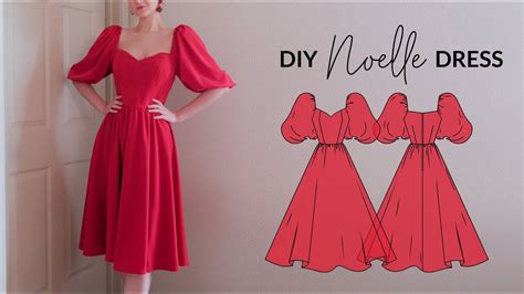 Diy Puff Sleeved Dress Sewing Pattern Youtube