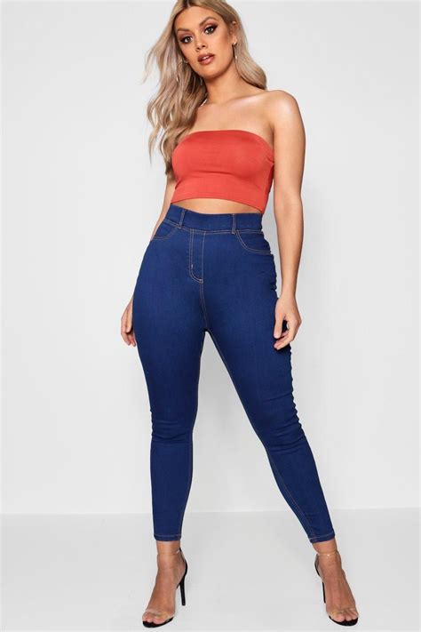 Plus Basic Jegging Boohoo Curves Clothing Plus Size Outfits Plus