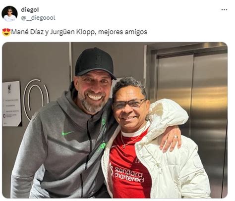 Mane Díaz El Papá De Luis Díaz Publicó Foto Con “su Amigo” Jürgen Klopp Y Las Redes Sociales