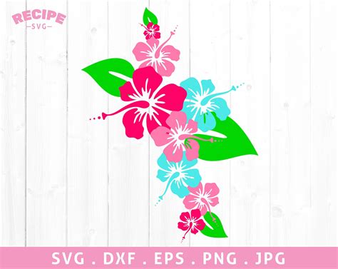 Hibiscus Svg Hibiscus Garland Svg Hawaiian Flower Svg Etsy In 2022