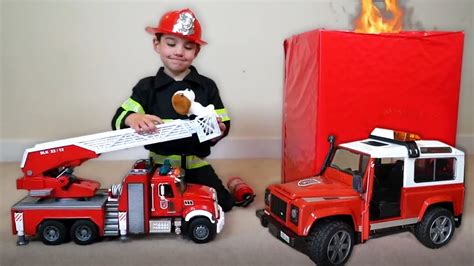 Fire Truck Toys For Kids Firefighter Pretend Play With Skits And