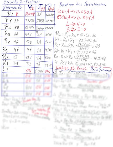 SOLUTION Calcular Voltaje Corriente Y Resistencia De Un Circuito