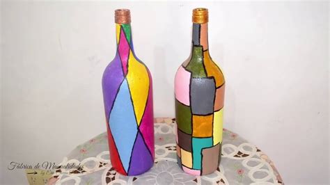 Botellas De Vidrio Coloridas Y Alegres Ideas F Ciles Youtube