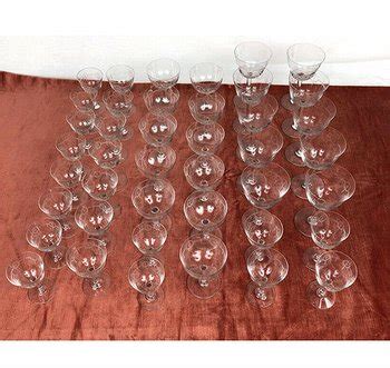 Service De Verres En Cristal Grav Pi Ces Cristal Antikeo