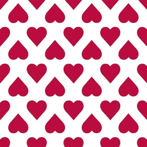 Premium Vector Heart Red Like Seamless Pattern Hearts Packaging