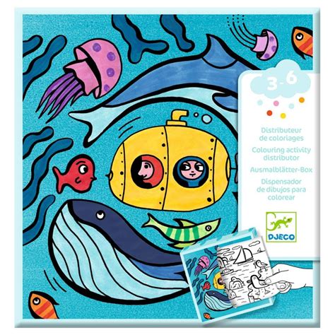 Distributeur de coloriages Océan Djeco Boutique BCD JEUX