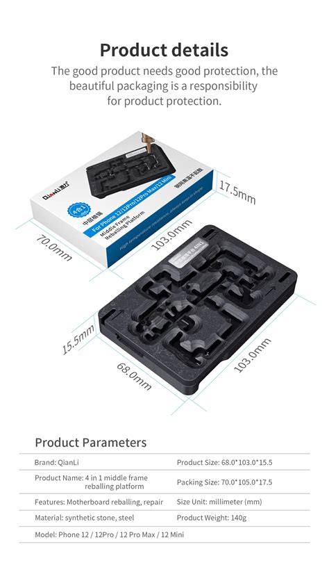 Qianli In Bga Reballing Stencil For Iphone Pro Max Mini