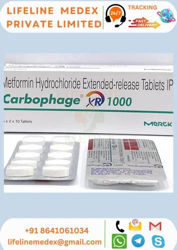 Metformin Carbophage Xr 1000 Tablet At Rs 39stripe Sadar Nagar