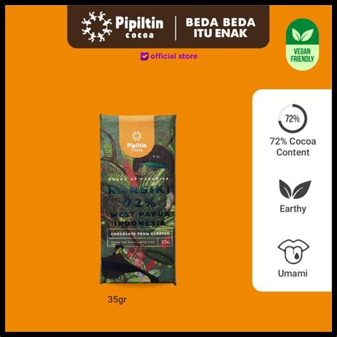 Jual Pipiltin Cocoa Dark Chocolate Chocolate Bar Ransiki Shopee