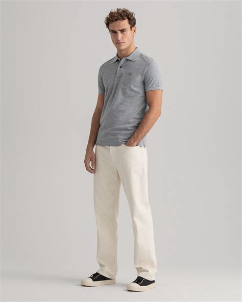 Gant Erkek Gri Regular Fit Polo Xxxl Pamuk Grey Melange Polo