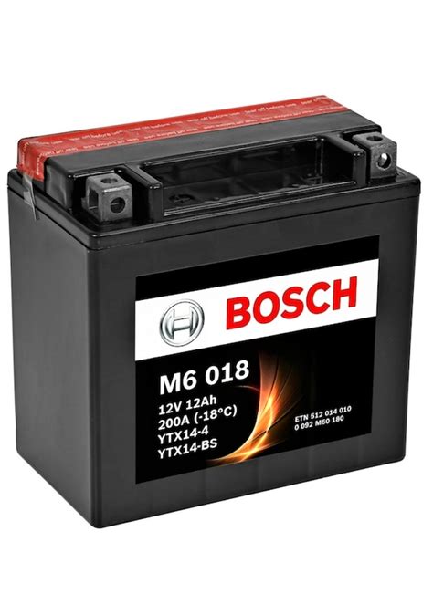 Bosch 12 V 12 Ah amper M6018 Ytx14 bs Mercedes Yedekleme Aküsü