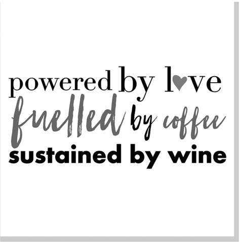 Powered By Love Wine Square Card Jola Designs