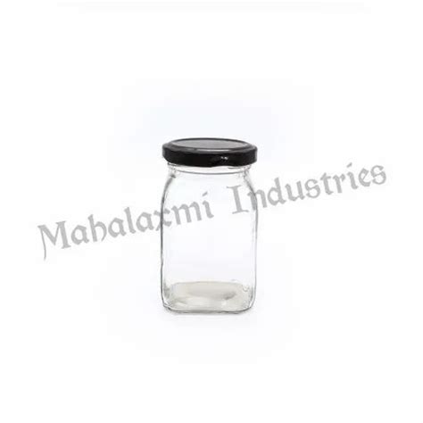 Aluminium Transparent Gm Square Honey Glass Jar At Rs Piece In