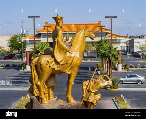 Las Vegas, SEP 27, 2020 - Sunny view of the historical Chinatown Stock ...