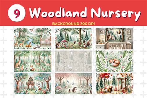 Watercolor Woodland Nursery Backgrounds Graphic by Picmaster Studio · Creative Fabrica