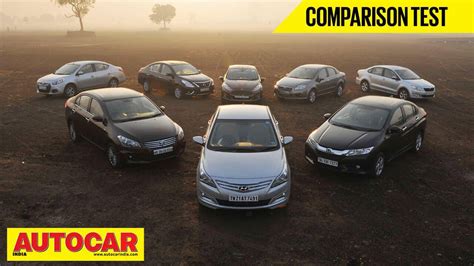 8 Car Showdown | Mid-Size Sedan Comparison Test | Autocar India -AUTO ...