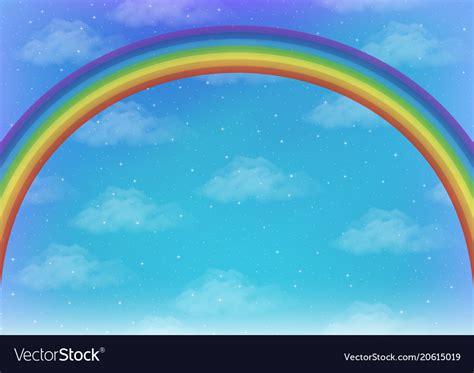 Sky with rainbow Royalty Free Vector Image - VectorStock