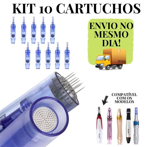 Kit 10 Cartuchos Dermapen 12 36 Nano Agu Para Caneta Dermapen Shopee