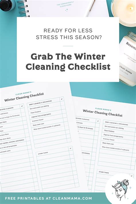 Free Winter Cleaning Checklist Clean Mama