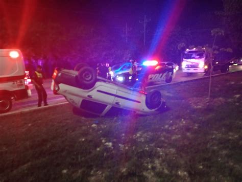 Borracho Pierde El Control De Su Auto Y Lo Deja Llanta Paarriba