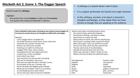 Macbeth Dagger Scene booklet | Teaching Resources