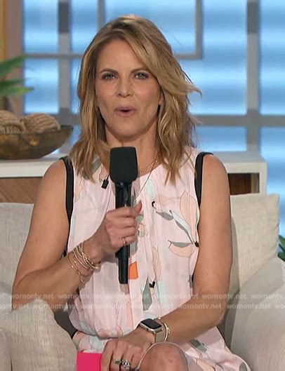 Wornontv Natalie’s Pink Floral Print Mini Dress On The Talk Natalie Morales Clothes And