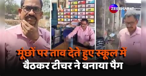 Bilaspur Teacher Video Drinking Alcohol In School Mp News Bilaspur