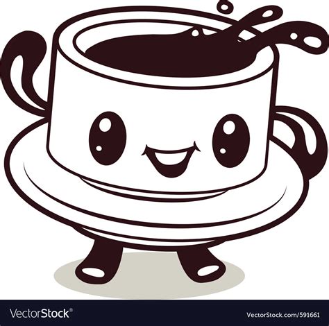 Coffee cup cartoon Royalty Free Vector Image - VectorStock