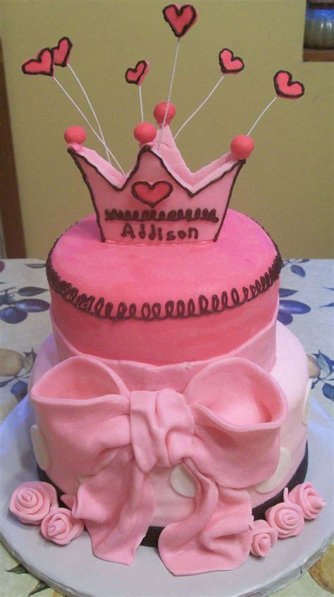 Pink Princess Crown Cake - CakeCentral.com