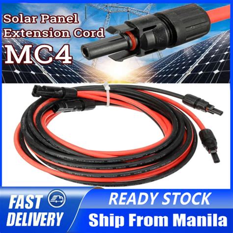 🥇 24 Hours Delivery 1pair Black And Red 102030 Feet 10awg Solar Panel Extension Cable Wire