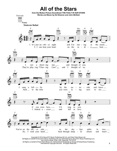 All Of The Stars Ed Sheeran Chords