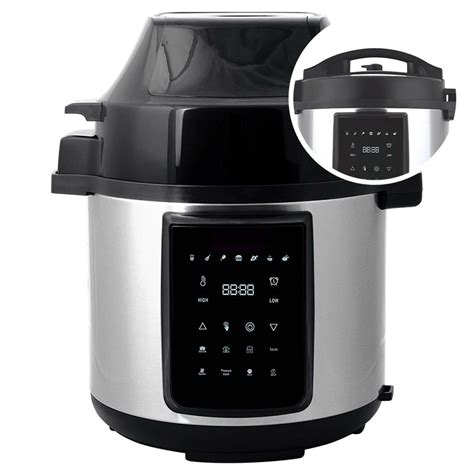 Buy Healthy Choice 6l 2 In 1 1500w Air Fryer And 1000w Pressure Cooker Silver Mydeal