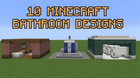 10 Minecraft Bathroom Designs Youtube