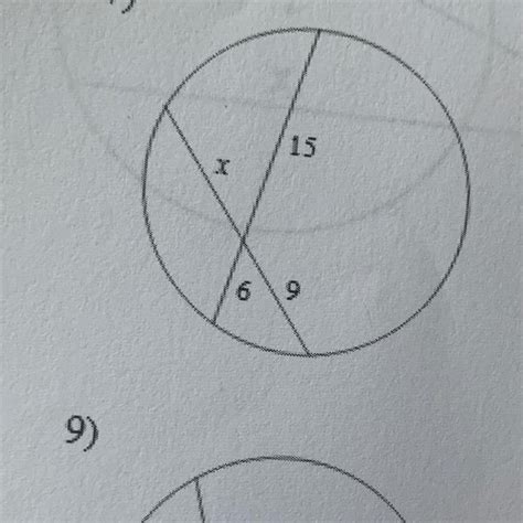 Explanation And Steps Please Tel Chords Intersecting Theorem 3 Solve