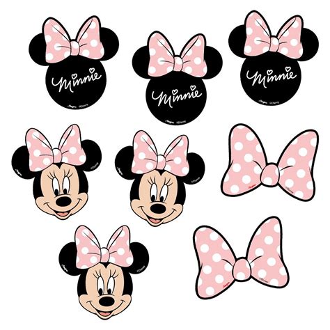 Palito Decorativo Minnie Mouse Rosa Piffer PT 8 UN Festas Kalunga