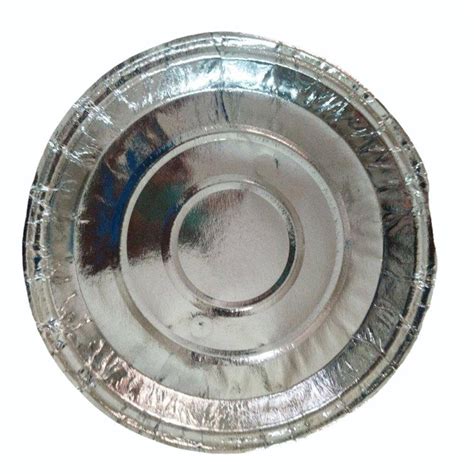 9inch Disposable Silver Foil Paper Plate At Silver Paper Dish In